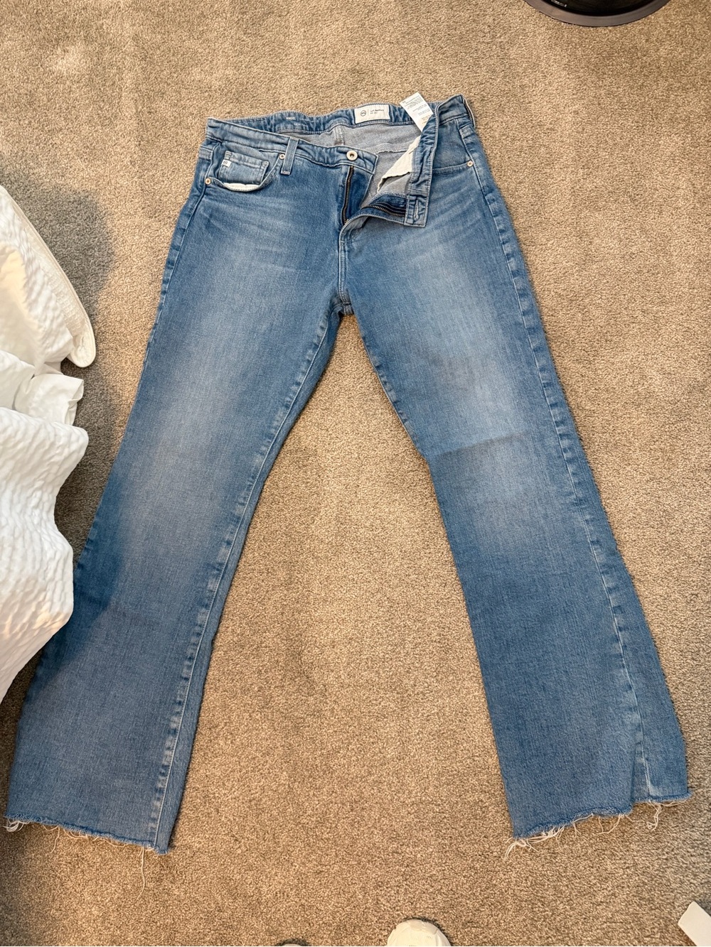 AG Adriano Goldschmied Light Blue Mid Rise Angel Jeans